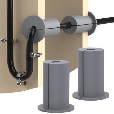 Imagem de Mity rain 2 peças de ilhós de parede para cabo Starlink, acessórios compatíveis com suporte Starlink para transmissão de cabos de proteção, buchas de passagem para kit de roteamento de furo de 2,5 cm
