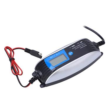 Imagem de Carregador de Bateria, Revestimento de Plástico, Mantenedor de Bateria Inteligente de Alta Eficiência Com Clipe e Cabo para Bateria de Fosfato de Ferro e Lítio (Plugue UE)