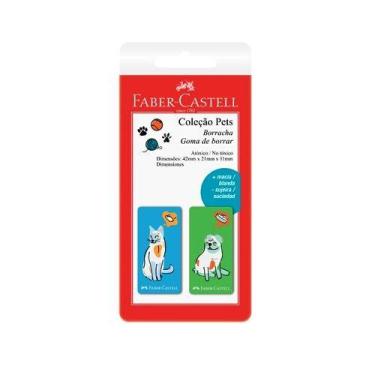 Imagem de Borracha Colorida Pets Verde E Azul - FABER-CASTELL