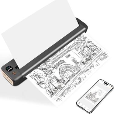 Imagem de Rongta Impressora portátil, Bluetooth e WiFi, impressora térmica sem fio para viagens, compatível com telefone e laptop Android iOS, suporta carta dos EUA de 21,6 cm x 28 cm para escritório, casa