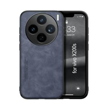 Imagem de Kepuch Silklike Capa para Vivo X200s - Case Placa de Metal Embutida - Azul