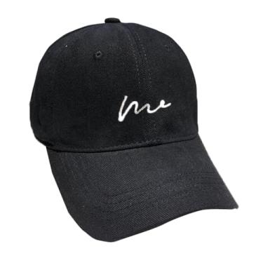 Imagem de RYZGOJV Boné de beisebol unissex, boné plano de algodão masculino feminino para viagens ao ar livre, boné ajustável padrão ondulado - preto
