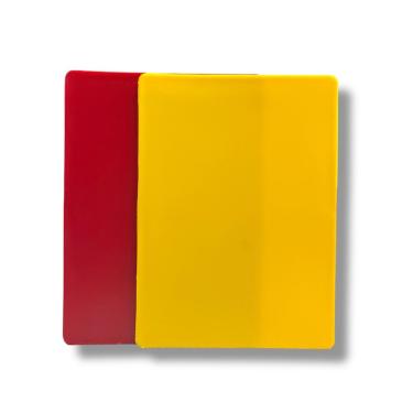 Imagem de Scalibu Sports, Cartão Arbitro Futebol de Campo, Vermelho Amarelo, Comum, PVC