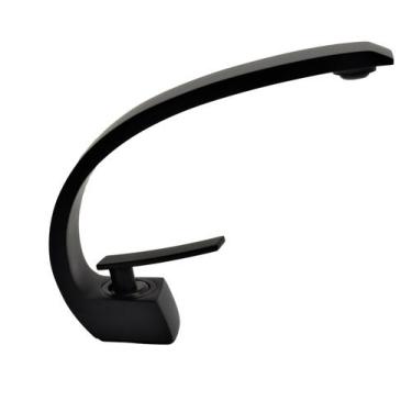 Imagem de Torneira Monocomando Banheiro Lavabo Preta Fosco Black Matte - Water