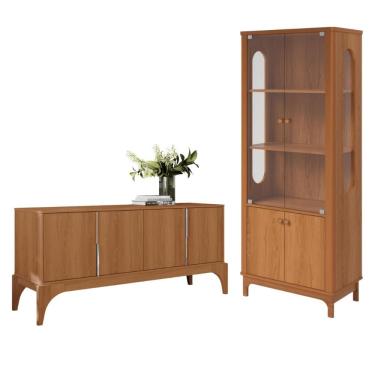 Imagem de Conjunto Cristaleira + Buffet Teera Jequitiba