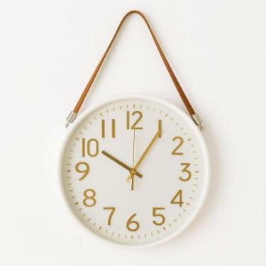 Imagem de Relógio de Parede com Alça Decorativa Branco 30cm - Quanhe