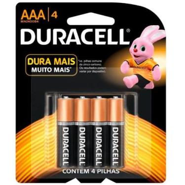 Imagem de Pilha Alcalina AAA Duracell com 4 Unidades