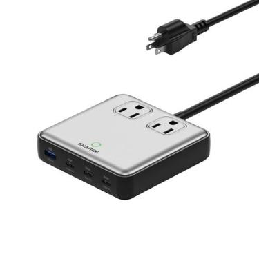 Imagem de Carregador Power Strip Sharge 6 em 1 GaN PD de 100 W, cabo de 1,5 m
