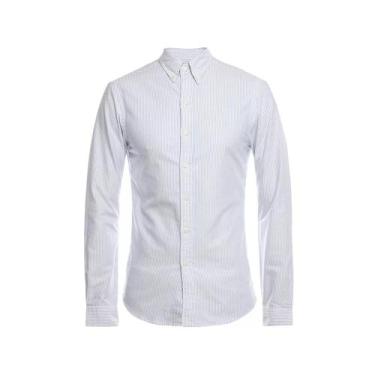 Imagem de Camisa Social Masculina Luxo Casual Slim Premium - FUSION MODAS , Azul