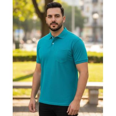 Imagem de Camisa Gola Polo Com Bolso Masculina Tecido Premium - MULTI MARCA, Ver