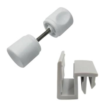 Imagem de Kit Reparo Box Banheiro Puxador Mais Guia Deslizante Porta Vidro Blindex até 10mm