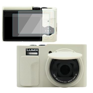Imagem de VOVMOEYA Capa de câmera para Lumix ZS99, capa de silicone para câmera ZS99, com protetor de tela ultrafino de 0,25 mm para Panasonic Lumix ZS99, com alça de mão