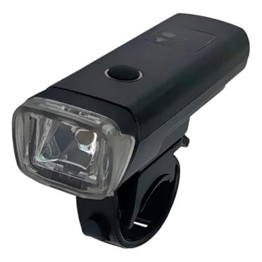 Imagem de Farol LED para Bicicleta, Luz Branca 350lm, 3 Modos de Iluminação, Resistente à Água, 10x4x3cm, Alimentação por Pilhas AAA