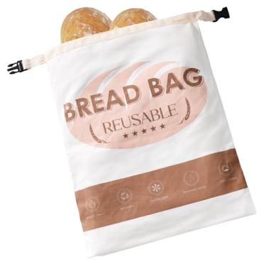 Imagem de Meowoo Sacos de pão de cera de abelha para pão caseiro, sacos reutilizáveis de cera de abelha para fermento, sacos de algodão encerado com zíper selado, mantém frescos por mais tempo sacos de