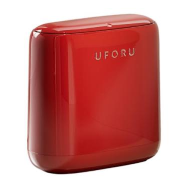 Imagem de DimyFew Lixeira de banheiro com tampa, lixeira compacta de 12 litros para debaixo da mesa, armário, pia, lavanderia, dormitório, cozinha, sala de artesanato, Vermelho