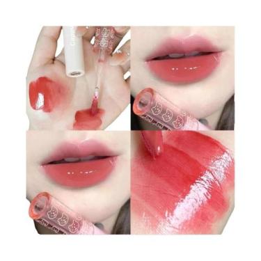 Imagem de Batom Líquido Matte Rosa Cereja - À Prova D'Água com Brilho de Vidro, 