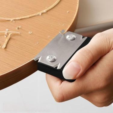 Imagem de Aparador de faixas de borda de madeira chanfrado raspador de filete de madeira ferramentas de trabalho e acessórios para moldar mesas redondas e prateleiras arqueadas