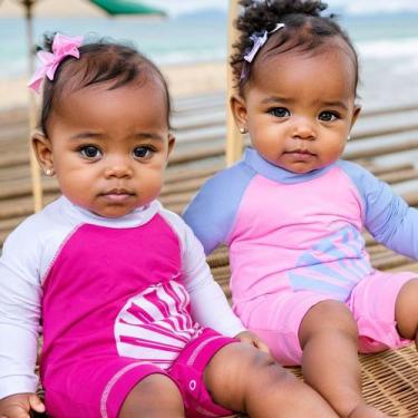 Imagem de Macacão Bebê Uv50+ - Conforto E Proteção Para Praia E Campo - Era Uma 