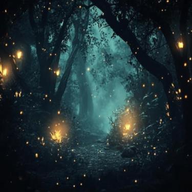 Imagem de Quadro Decorativo Medieval Rua de Paralelepípedos Lua Cheia Arte para Parede 40x40cm