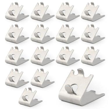 Imagem de 16 peças de clipe de prateleira de freezer, aço inoxidável 920158 clipe de suporte de prateleira de geladeira resistente para freezer suporte de prateleira de geladeira para geladeira doméstica e