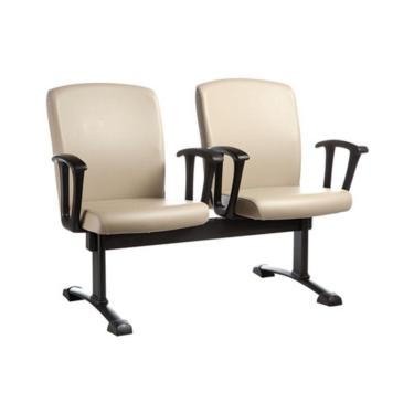 Imagem de Cadeira Diretor Em Longarina Com 2 Lugares Linha Alpha Bege