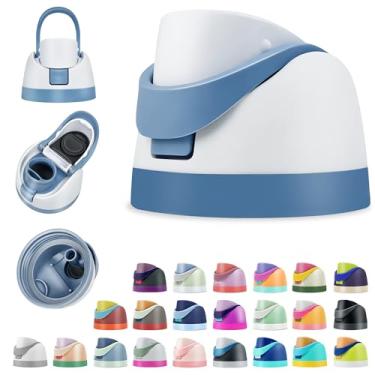 Imagem de BydGxy Tampas de substituição para garrafa de água Owala 680 g/947 g/1,134 g – tampa flip top à prova de vazamento com palha, opções de cores fofas como algodão doce (lavanda ICY)