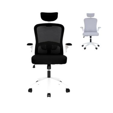 Imagem de Cadeira de Escritório Ergonômica C7 Neo Office, Tela Mesh, Apoio de Cabeça, Lombar, Secretária, Diretor, Altura Ajustável, Gamer (Preta)