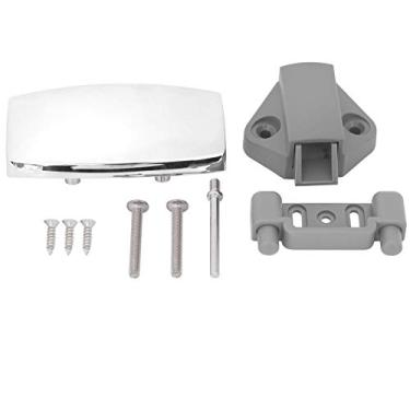 Imagem de Fechadura de gabinete de liga de zinco Fechadura de gaveta curta removível de alto polimento resistente a arranhões para armário de parede de RV Gaveta de escritório Cromo