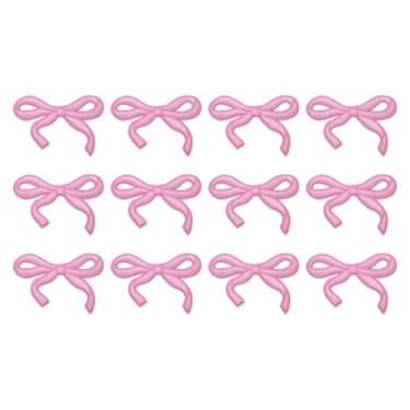 Imagem de PATIKIL 12 peças de adesivos de laço, remendos de passar, mini apliques bordados para bricolage, bolsas, sapatos, jeans, camisa, jaquetas, mochila, roupas, chapéu, reparo, decoração, rosa