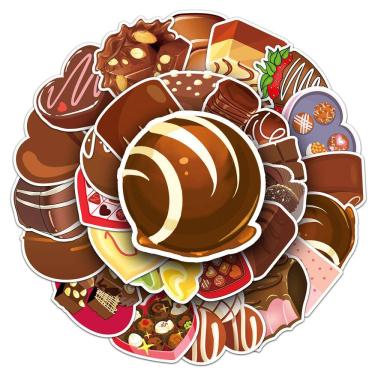 Imagem de Pacote de adesivos Chocolate Graffitis Anime, vinil impermeável, 50 unidades