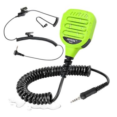 Imagem de JUYODE Microfone remoto de lapela de ombro VX-6R de 3,5 mm para rádio Yaesu Vertex VX-6 VX-7R VX-170 FT-270 HT Standard Horizon HX210 HX270 HX400 HX750S HX870 HX890 (128-verde)