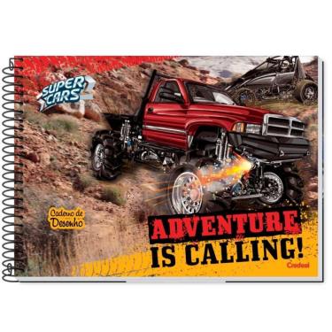 Imagem de Caderno De Cartografia E Desenho Espiral A4 Capa Dura 60 Folhas Super Cars Credeal Estampa 1
