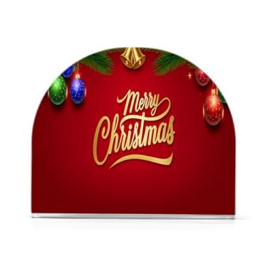 Imagem de Qilmy Suporte de guardanapo acrílico Feliz Natal, porta-guardanapos para mesas cozinha restaurante decoração de casa, suporte decorativo moderno para papel de jantar guardanapos de coquetel 455