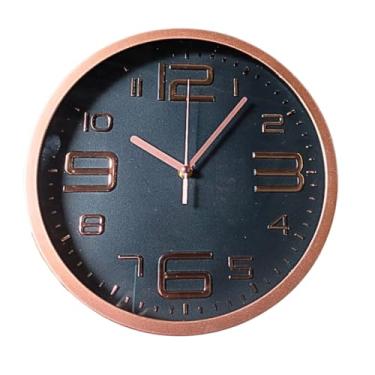 Imagem de Relógio de Parede Luxo 29cm e 25cm - Números Grandes para Visão Clara, Ideal para Sala, Cozinha e Quarto, Design Elegante e Fácil de Instalar (29CM/BRONZE)