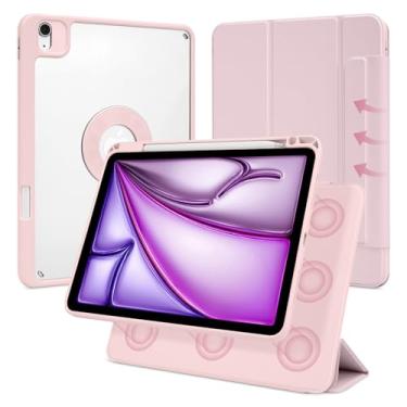 Imagem de Dwopar Capa para iPad Air 11 M3/M2 2025/2024, iPad Air 11/10,9 polegadas 7ª/6ª/5ª/4ª geração, iPad Pro 11 polegadas 4ª/3ª/2ª 2022/2021/2020 com suporte para lápis, suporte vertical, magnético