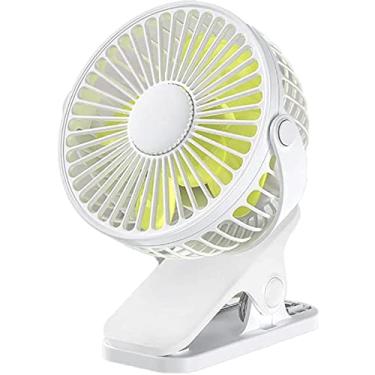 Imagem de Mini ventilador alimentado por refrigeração, recarregável, alimentado por USB, 3 velocidades, multiuso, pequeno, mas potente, para mesa de quarto, escritório, ventilador portátil silencioso (branco)