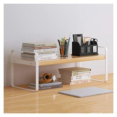 Imagem de Prateleiras independentes simples arte de ferro prateleira organizadora de mesa pequena prateleira de armazenamento de escritório prateleira de exibição para material de escritório cozinha banheiro