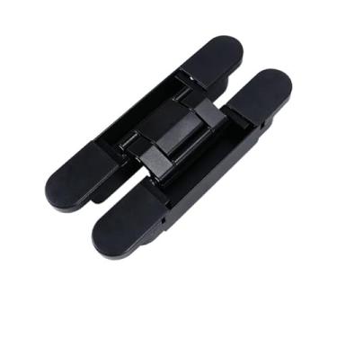 Imagem de Dobradiças de porta ocultas 1 peça resistente invisível/oculta/oculta dobradiça de extremidade ajustável de 3 vias adequada para porta industrial residencial comercial (cor: 120 kg preto)