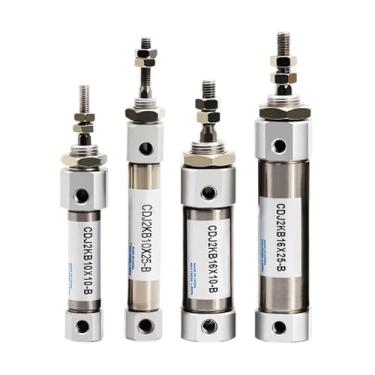 Imagem de BUDVSQC 1 peça CDJ2KB10/16-10X15X20X25X50X75X100X200Z-B Haste de Pistão Hexagonal Anti-Rotação Aço Inoxidável Mini Cilindro (Curso 70 mm, Furo 16 mm)