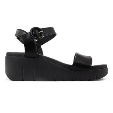 Imagem de Sandália Moleca Feminina Napa Turim Salto Anabela 5536.100-Feminino