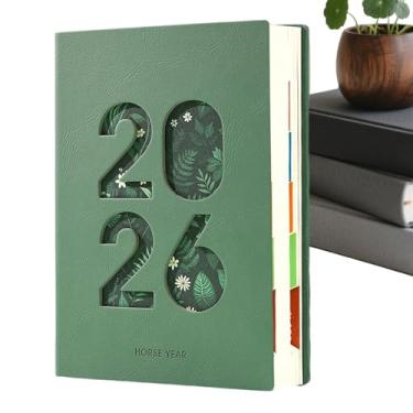 Imagem de Agenda Mensal 2026 | Agenda A5 Com Grosso E Capa De Couro PU | Livro De Planejamento Mensal 2026 - Para Planeamento Académico, Compromissos, Casa, Escritório, Escola E Viagens