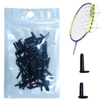 Imagem de Conjunto de ilhós de raquete de badminton de nylon de 100 peças, compatível com a maioria das raquetes para rosqueamento de furo de linha única