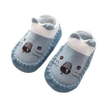 Imagem de Meias Pantufas Unissex Para Bebês Com Solas De Borracha Antiderrapante