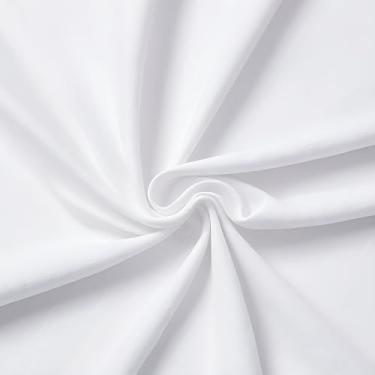 Imagem de Barcelonetta | Tecido de algodão poli para costura | Tecido Broadcloth | by The Yard | Rolo de 152 cm de largura | Leve, respirável | Forro, têxtil doméstico, saias, sacolas (branco, 1 jarda)