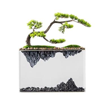 Imagem de SLGGPJBU Plantas Artificiais Criativas Bonsai Pinheiro Artificial, Planta Falsa, Plantas Bonsai Artificiais para Casa, Escritório/Quintal, Exibição de Mesa, Decoração de Jardim Bonsai Pinheiro