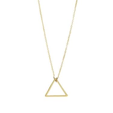 Imagem de Kicky and Perky Pingente minimalista em forma de cone de prata esterlina 925 com corrente banhada a ouro amor dia dos namorados para mulheres