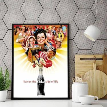 Imagem de Quadro Decorativo Coca-Cola Garrafa E Mulheres