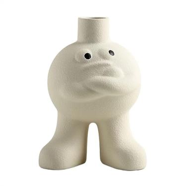 Imagem de Vaso criativo de flores frescas para pés grandes, vaso de porcelana na entrada, mesa, sala de estar, sala de jantar adequado para uso interno (B)