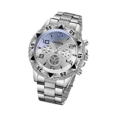 Imagem de Relógio Quartz de aço inoxidável para homens, Relógios masculinos, Fas