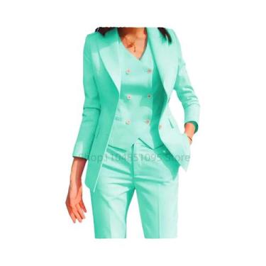 Imagem de Blazer Slim Fit Para Mulheres, Moda De Outono De Alto Padrão Para Escr